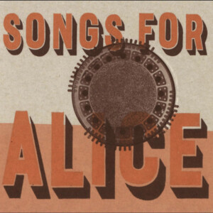 CD cover of Songs for Alice, by composer and performer Charlotte Wilde with Johannes Frisch. Soundtrack of the theatre performance by Wilde & Vogel, Leipzig (artwork Robert Voss).