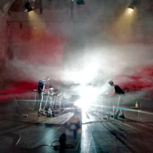 Photo of the music duo Protect Laika, with Charlotte Wilde and Stefan Wenzel (photo Dana Ersing).